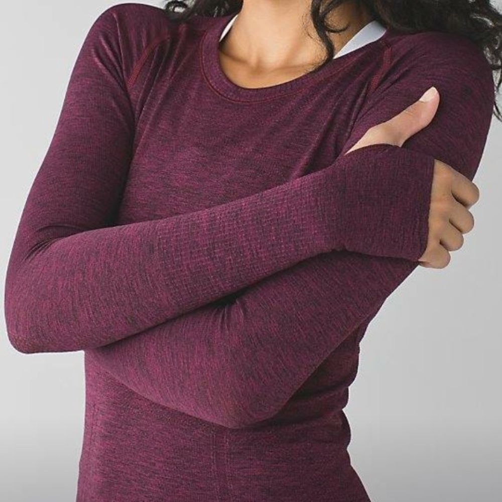 Lululemon swiftly tech long sleeve maroon